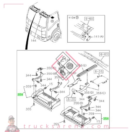 Bac, toit supérieur - ISUZU PARTS