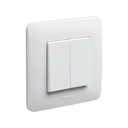 Interrupteur mural double, va et vient 10A, 250V - SODISE