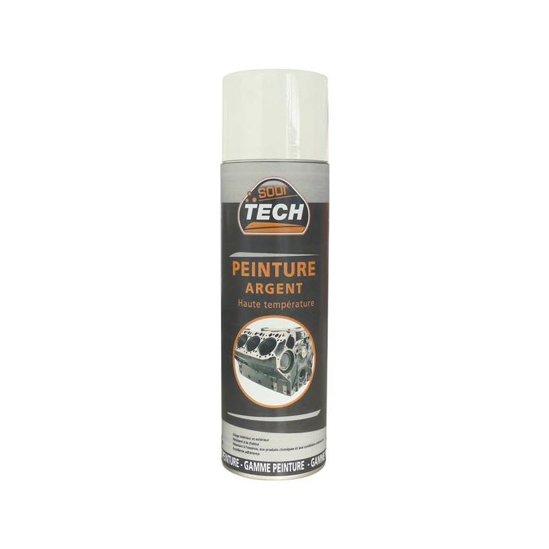 Spray paint 500 ml, high temperature silver - SODISE