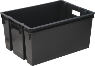 Bac de rangement gris 50L 560x410x295mm - SODISE