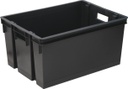 Bac de rangement gris 50L 560x410x295mm - SODISE