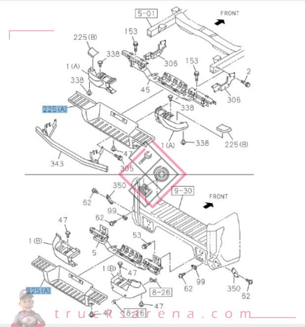 Marche pied pare-chocs arrière - ISUZU PARTS