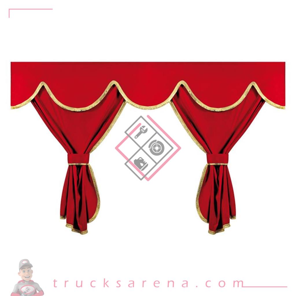 Privilege, set rideaux occultants pour camion - Rideau central haut - Rouge - LAMPA