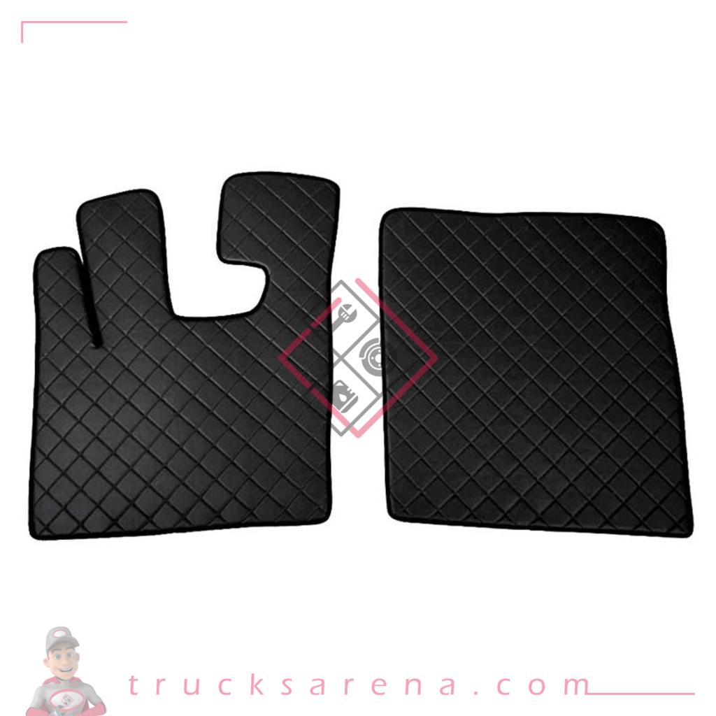 2 tapis en Skeentex - Noir - compatible pour Daf XF 105 (02/04>12/14) automatic, manual, with Webasto, without Webasto - LAMPA