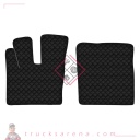 2 tapis en Skeentex - Noir - compatible pour Daf XF 106 (10/12>05/21) automatic, manual, with Webasto, without Webasto - LAMPA