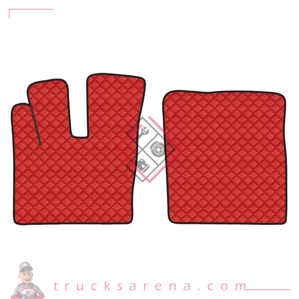 2 tapis en Skeentex - Rouge - compatible pour Daf XF 106 (10/12>05/21) automatic, manual, with Webasto, without Webasto - LAMPA