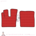 2 tapis en Skeentex - Rouge - compatible pour Daf XF 106 (10/12>05/21) automatic, manual, with Webasto, without Webasto - LAMPA