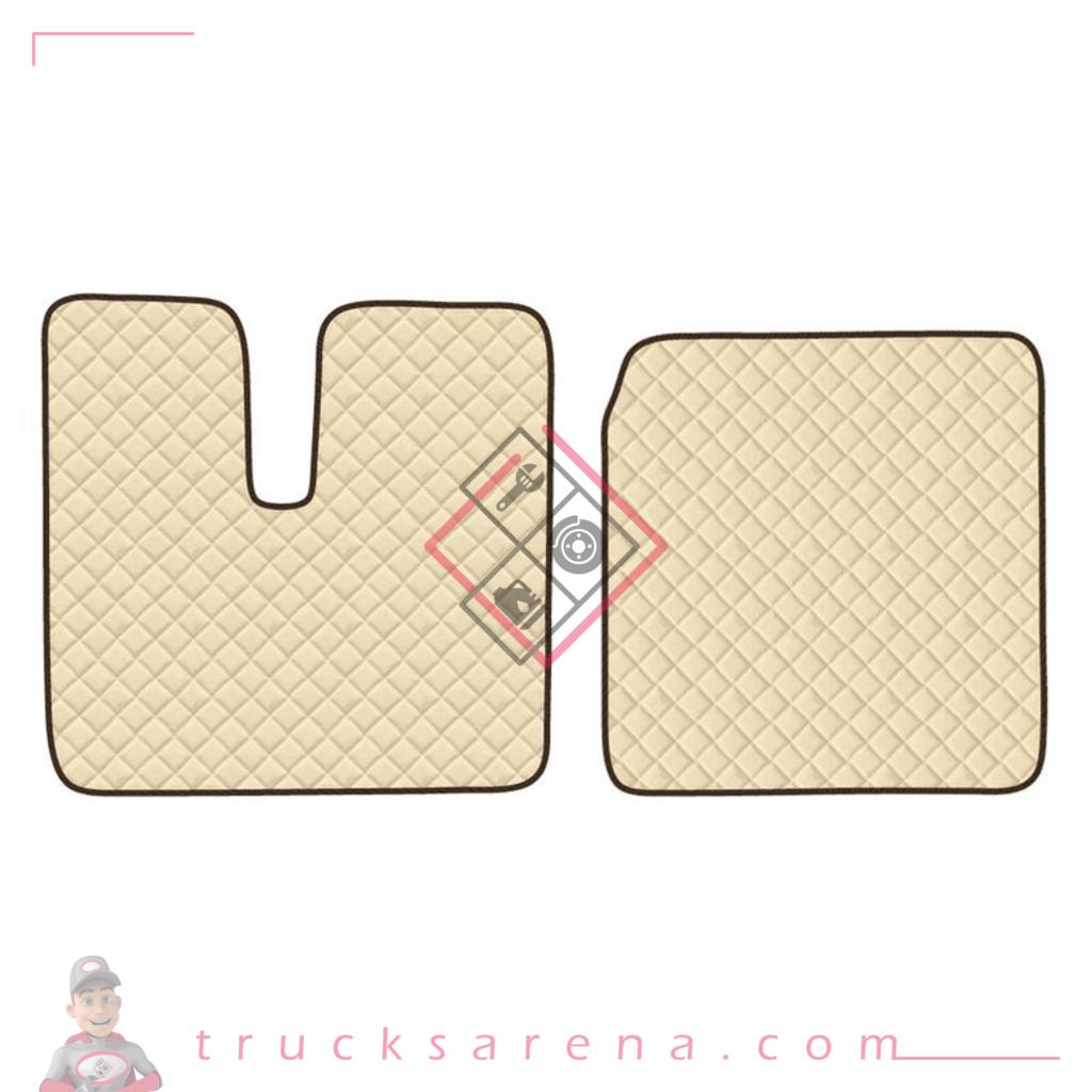 2 tapis en Skeentex - Crème - compatible pour Man TGA (03/99>05/10) wide cab - LAMPA