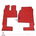 2 tapis en Skeentex - Rouge - compatible pour Mercedes Actros MP4 (09/11>09/19) wide cab, passenger seat foldable - Mercedes Actros MP5 (10/19>) wide cab, passenger seat foldable - LAMPA