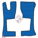 2 tapis en Skeentex - Bleu - compatible pour Mercedes Actros MP4 (09/11>09/19) narrow cab, tunnel - Mercedes Actros MP5 (10/19>) narrow cab, tunnel - LAMPA
