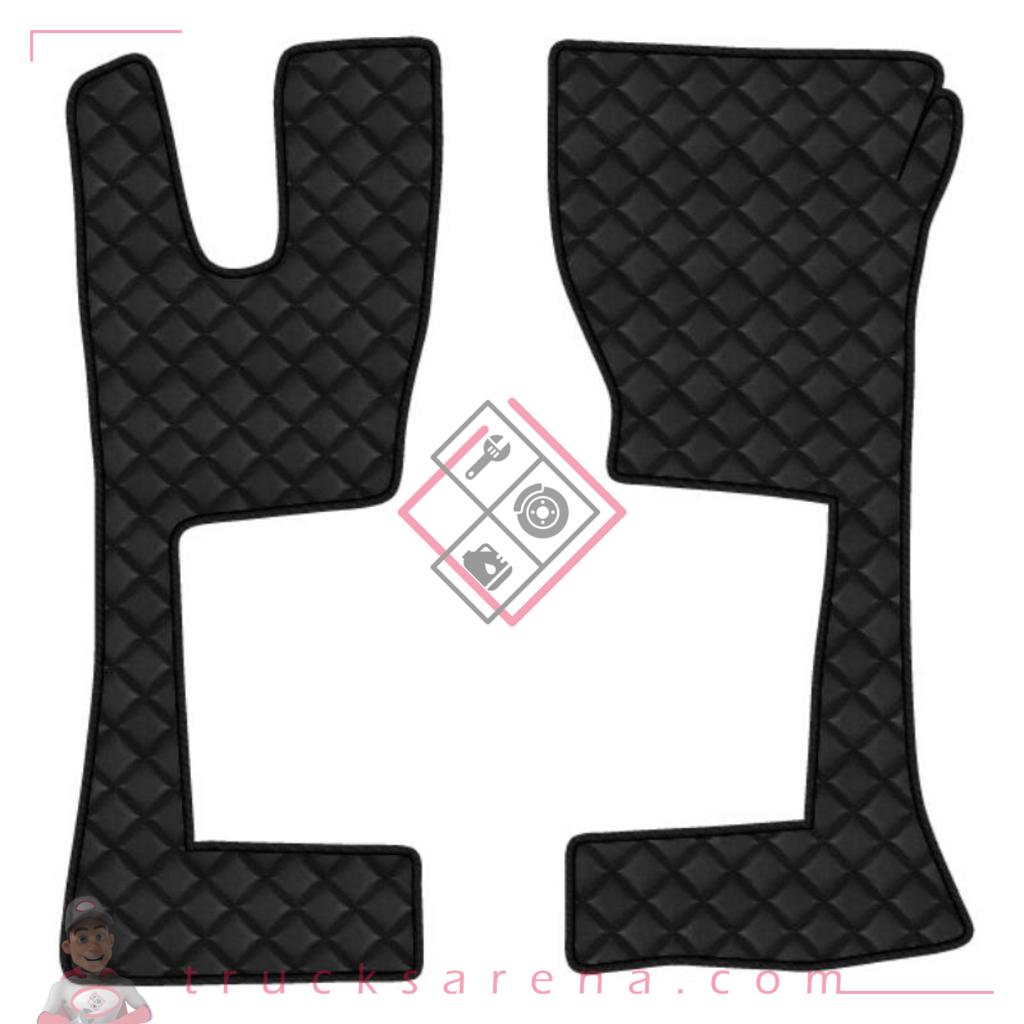 2 tapis en Skeentex - Noir - compatible pour Mercedes Actros MP4 (09/11>09/19) narrow cab, tunnel - Mercedes Actros MP5 (10/19>) narrow cab, tunnel - LAMPA