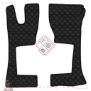 2 tapis en Skeentex - Noir - compatible pour Mercedes Actros MP4 (09/11>09/19) narrow cab, tunnel - Mercedes Actros MP5 (10/19>) narrow cab, tunnel - LAMPA