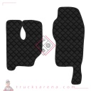 2 tapis en Skeentex - Noir - compatible pour Mercedes Actros MP3 (06/08>12/13) high tunnel - LAMPA