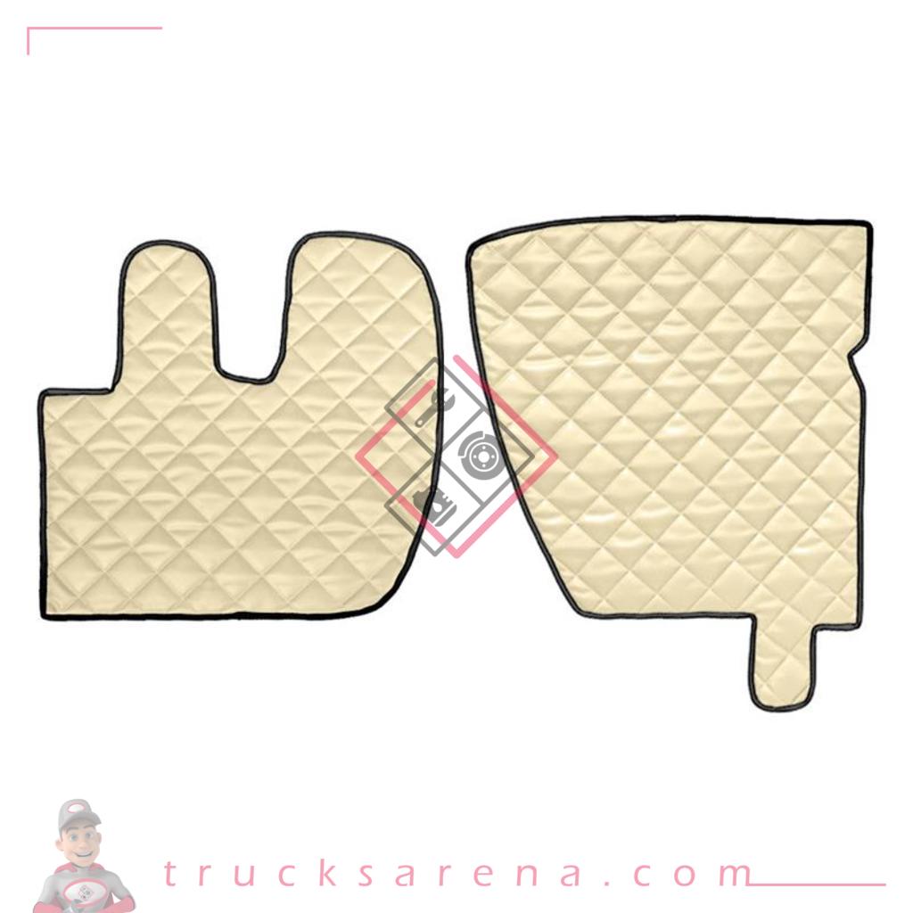 2 tapis en Skeentex - Crème - compatible pour Renault Premium 2 (09/05>12/13) - LAMPA