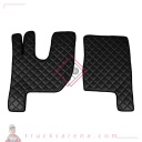 2 tapis en Skeentex - Noir - compatible pour Renault T (06/13>) Night and Sleeper cab - LAMPA