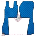 2 tapis en Skeentex - Bleu - compatible pour Scania R Serie 6 (09/09>08/13) automatic, manual, pneumatic passenger seat - LAMPA