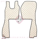 2 tapis en Skeentex - Crème - compatible pour Scania R Serie 6 (09/09>08/13) automatic, manual, pneumatic passenger seat - LAMPA