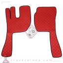 2 tapis en Skeentex - Rouge - compatible pour Volvo FH Serie 3 (09/08>08/12) automatic, manual, large lever, small lever, without addit. central storage - Volvo FH Serie 3 (08/02>08/08) automatic, manual, large lever, small lever, without addit. central storage - LAMPA