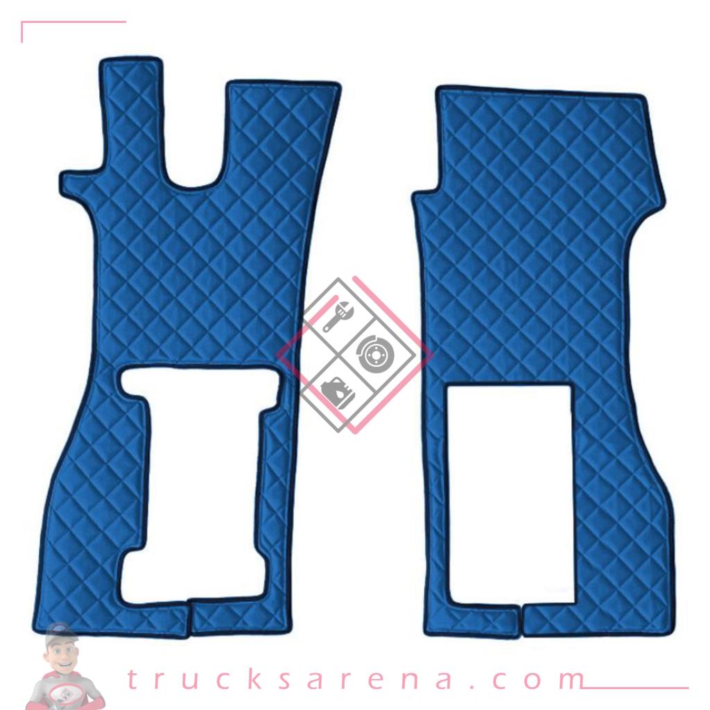 2 tapis en Skeentex - Bleu - compatible pour Scania R Serie 7 - New Generation (11/16>) pneumatic passenger seat - LAMPA