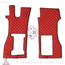 2 tapis en Skeentex - Rouge - compatible pour Scania R Serie 7 - New Generation (11/16>) pneumatic passenger seat - LAMPA