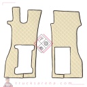 2 tapis en Skeentex - Crème - compatible pour Scania R Serie 7 - New Generation (11/16>) pneumatic passenger seat - LAMPA