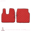 2 tapis en Skeentex - Rouge - compatible pour Man TGL (09/12>) L, LX cab - Man TGM (09/12>) L, LX cab - Man TGS (09/14>) L, LX cab - LAMPA