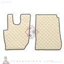 2 tapis en Skeentex - Crème - compatible pour Daf CF (07/13>) automatic, manual, Euro 6 - LAMPA