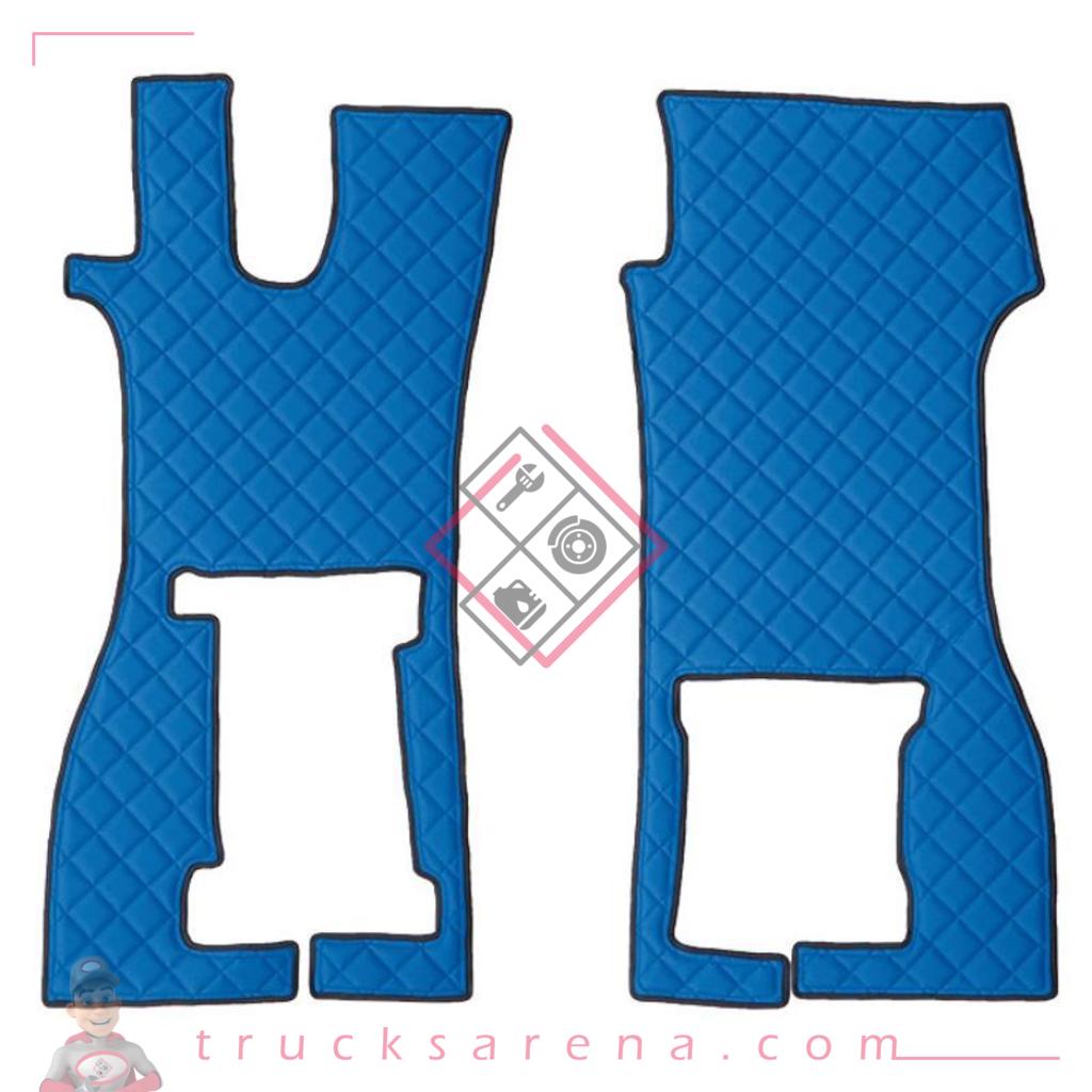 2 tapis en Skeentex - Bleu - compatible pour Scania R Serie 7 - New Generation (11/16>) passenger seat foldable - LAMPA