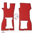 2 tapis en Skeentex - Rouge - compatible pour Scania R Serie 7 - New Generation (11/16>) passenger seat foldable - LAMPA