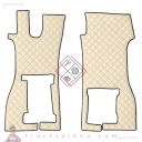 2 tapis en Skeentex - Crème - compatible pour Scania R Serie 7 - New Generation (11/16>) passenger seat foldable - LAMPA