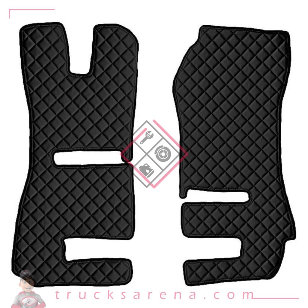 2 tapis en Skeentex - Noir - compatible pour Scania R Serie 6 - Streamline (01/15>12/17) automatic, manual, Recaro seats, passenger seat foldable - Scania R Serie 6 - Streamline (09/13>12/14) automatic, manual, Recaro seats, passenger seat foldable - LAMPA
