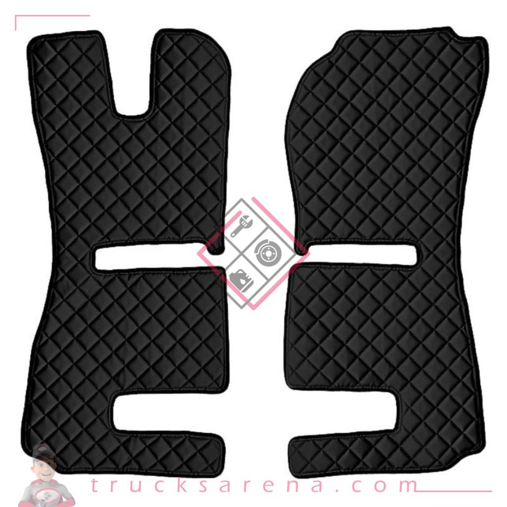 2 tapis en Skeentex - Noir - compatible pour Scania R Serie 6 - Streamline (01/15>12/17) automatic, manual, Recaro seats, pneumatic passenger seat - Scania R Serie 6 - Streamline (09/13>12/14) automatic, manual, Recaro seats, pneumatic passenger seat - LAMPA