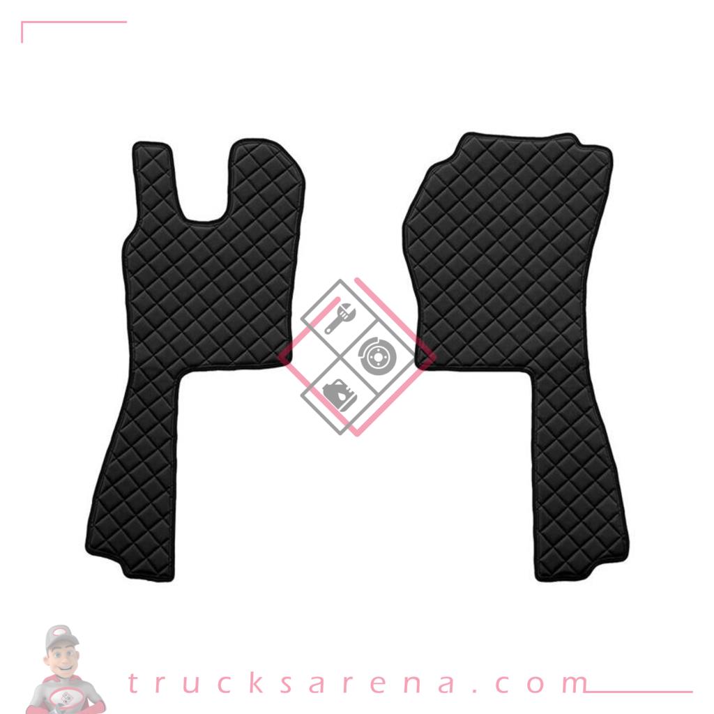 2 tapis en Skeentex - Noir - compatible pour Scania G Serie 5 (03/04>08/09) automatic - Scania G Serie 6 (09/09>08/13) automatic - Scania G Serie 6 - Streamline (09/13>12/17) automatic - LAMPA