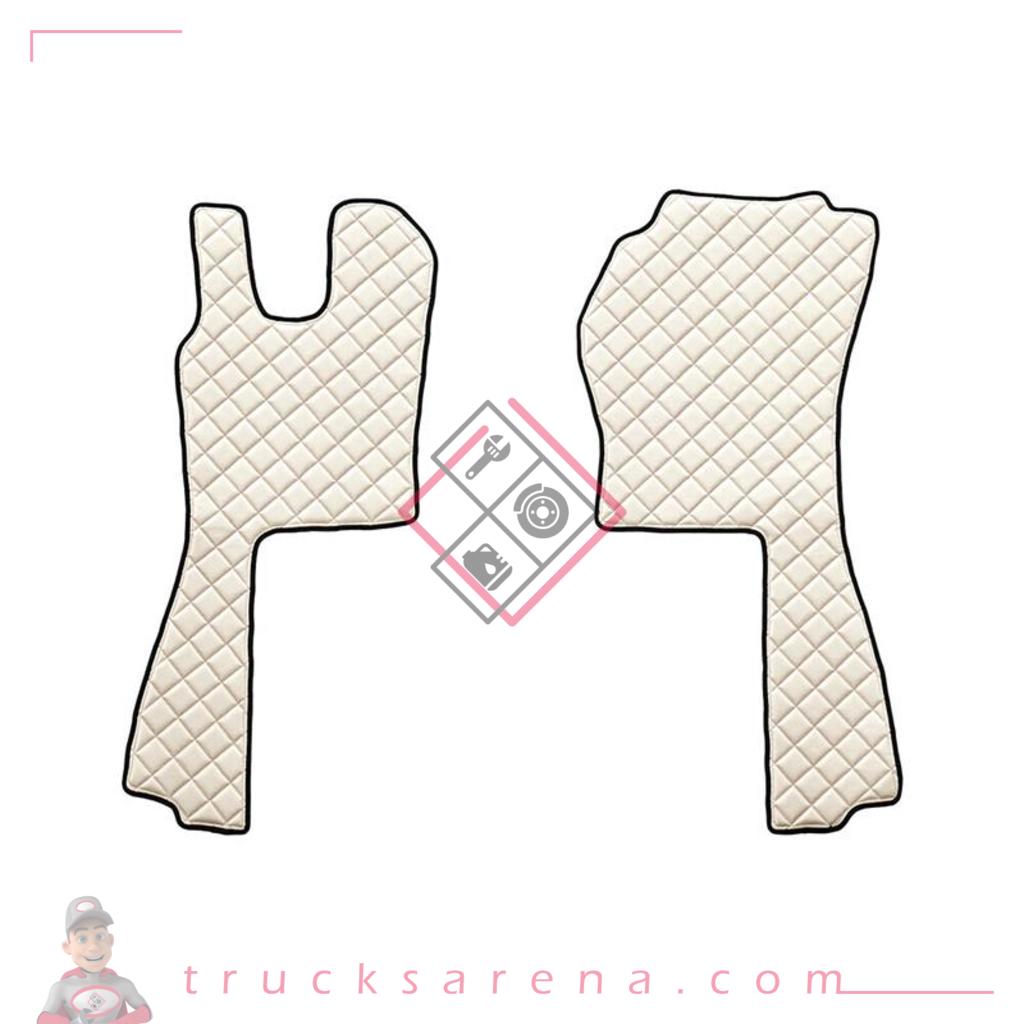 2 tapis en Skeentex - Crème - compatible pour Scania G Serie 5 (03/04>08/09) automatic - Scania G Serie 6 (09/09>08/13) automatic - Scania G Serie 6 - Streamline (09/13>12/17) automatic - LAMPA