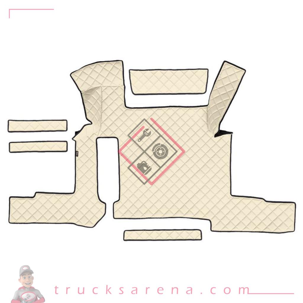 Tapis central en Skeentex - Crème - compatible pour Man TGX (01/17>06/20) manual, 2 drawers - LAMPA