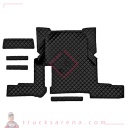 Tapis central en Skeentex - Noir - compatible pour Man TGX (01/17>06/20) automatic, 2 drawers - LAMPA