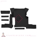 Tapis central en Skeentex - Noir - compatible pour Man TGX (01/17>06/20) manual, 1 drawer - LAMPA