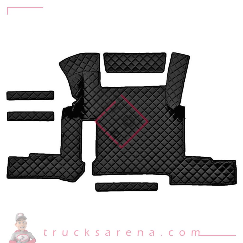 Tapis central en Skeentex - Noir - compatible pour Man TGX (01/17>06/20) automatic, 1 drawer - LAMPA
