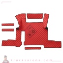 Tapis central en Skeentex - Rouge - compatible pour Man TGX (01/17>06/20) automatic, 1 drawer - LAMPA