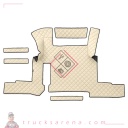 Tapis central en Skeentex - Crème - compatible pour Man TGX (01/17>06/20) automatic, 1 drawer - LAMPA