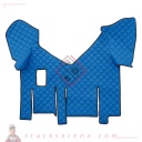 Tapis central en Skeentex - Bleu - compatible pour Iveco Stralis (07/12>12/19) manual, wide cab, dual sliding fridges - LAMPA