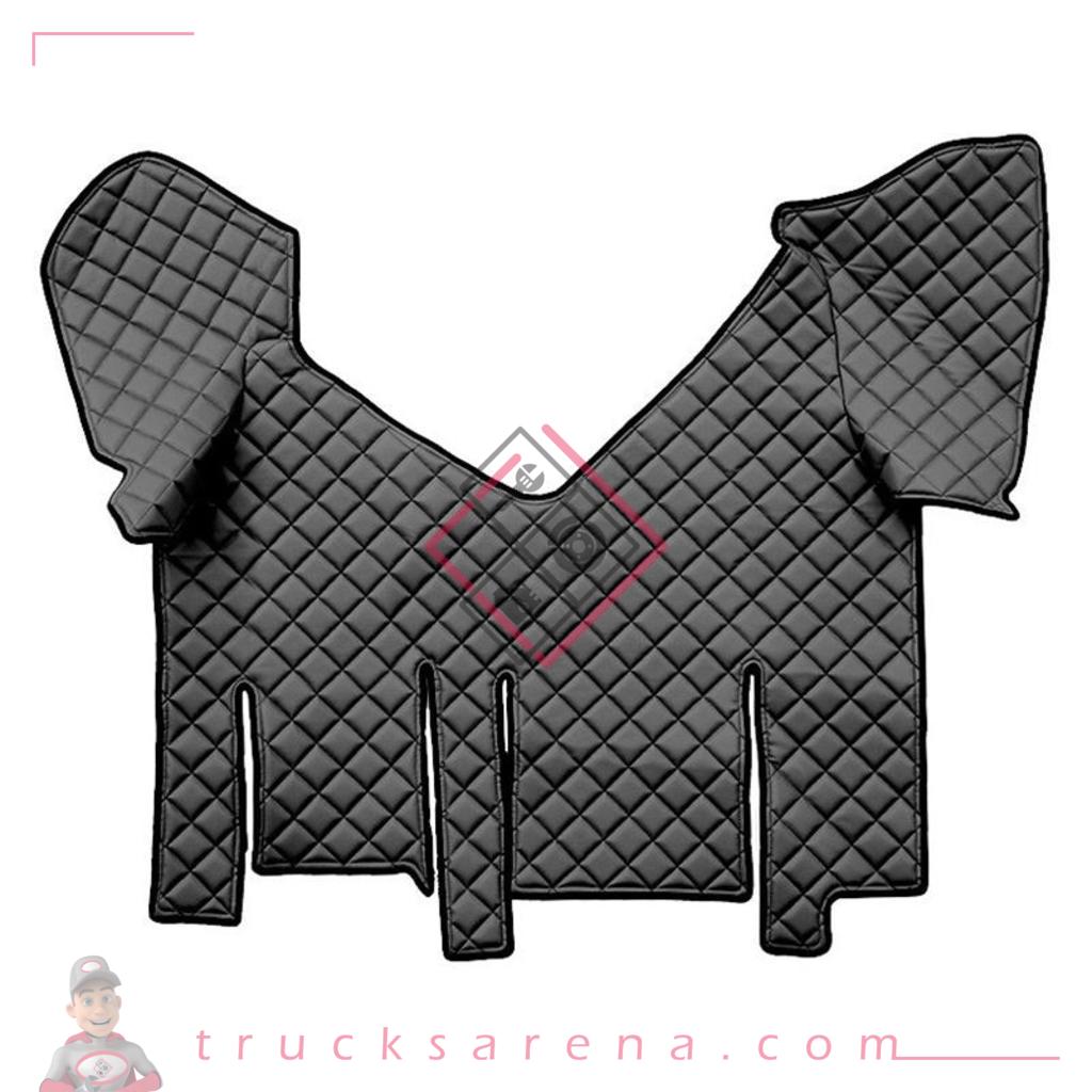 Tapis central en Skeentex - Noir - compatible pour Iveco Stralis (07/12>12/19) automatic, wide cab, dual sliding fridges - Iveco Stralis XP (09/16>12/19) automatic, wide cab, dual sliding fridges - LAMPA