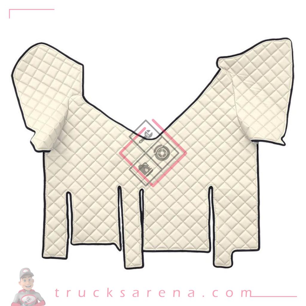 Tapis central en Skeentex - Crème - compatible pour Iveco Stralis (07/12>12/19) automatic, wide cab, dual sliding fridges - Iveco Stralis XP (09/16>12/19) automatic, wide cab, dual sliding fridges - LAMPA