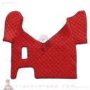 Tapis central en Skeentex - Rouge - compatible pour Iveco Stralis (08/02>12/12) manual, wide cab - Iveco Stralis (07/12>12/19) manual, wide cab - Iveco Stralis Hi-Way (07/12>08/16) manual, wide cab - LAMPA