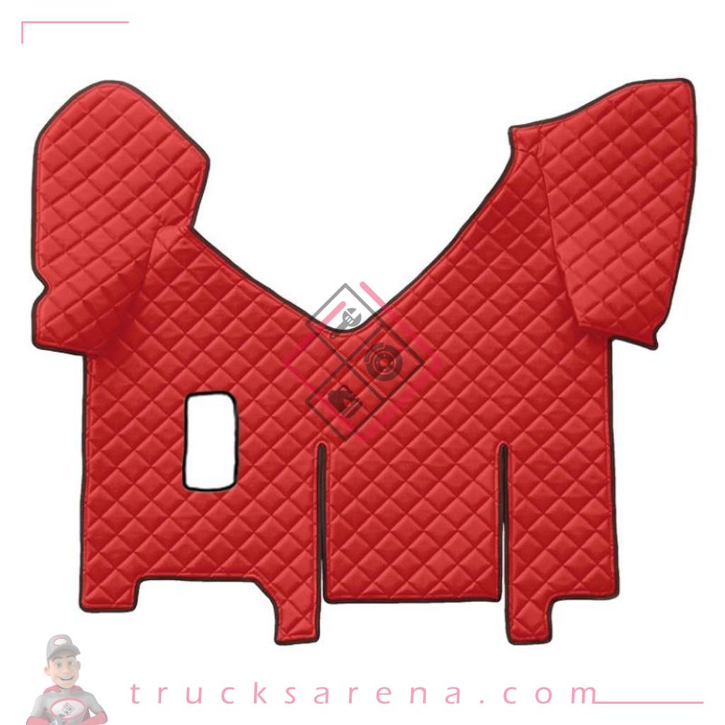 Tapis central en Skeentex - Rouge - compatible pour Iveco Stralis (08/02>12/12) manual, wide cab, sliding fridge - Iveco Stralis (07/12>12/19) manual, wide cab, sliding fridge - Iveco Stralis Hi-Way (07/12>08/16) manual, wide cab, sliding fridge - LAMPA