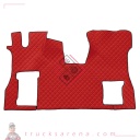 Tapis unique en Skeentex - Rouge - compatible pour Scania S Serie 7 - New Generation (11/16>) no tunnel, passenger seat foldable - LAMPA
