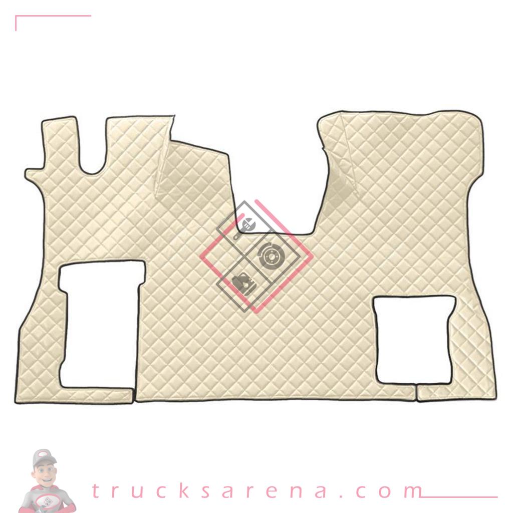 Tapis unique en Skeentex - Crème - compatible pour Scania S Serie 7 - New Generation (11/16>) no tunnel, passenger seat foldable - LAMPA
