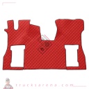 Tapis unique en Skeentex - Rouge - compatible pour Scania S Serie 7 - New Generation (11/16>) no tunnel, pneumatic passenger seat - LAMPA
