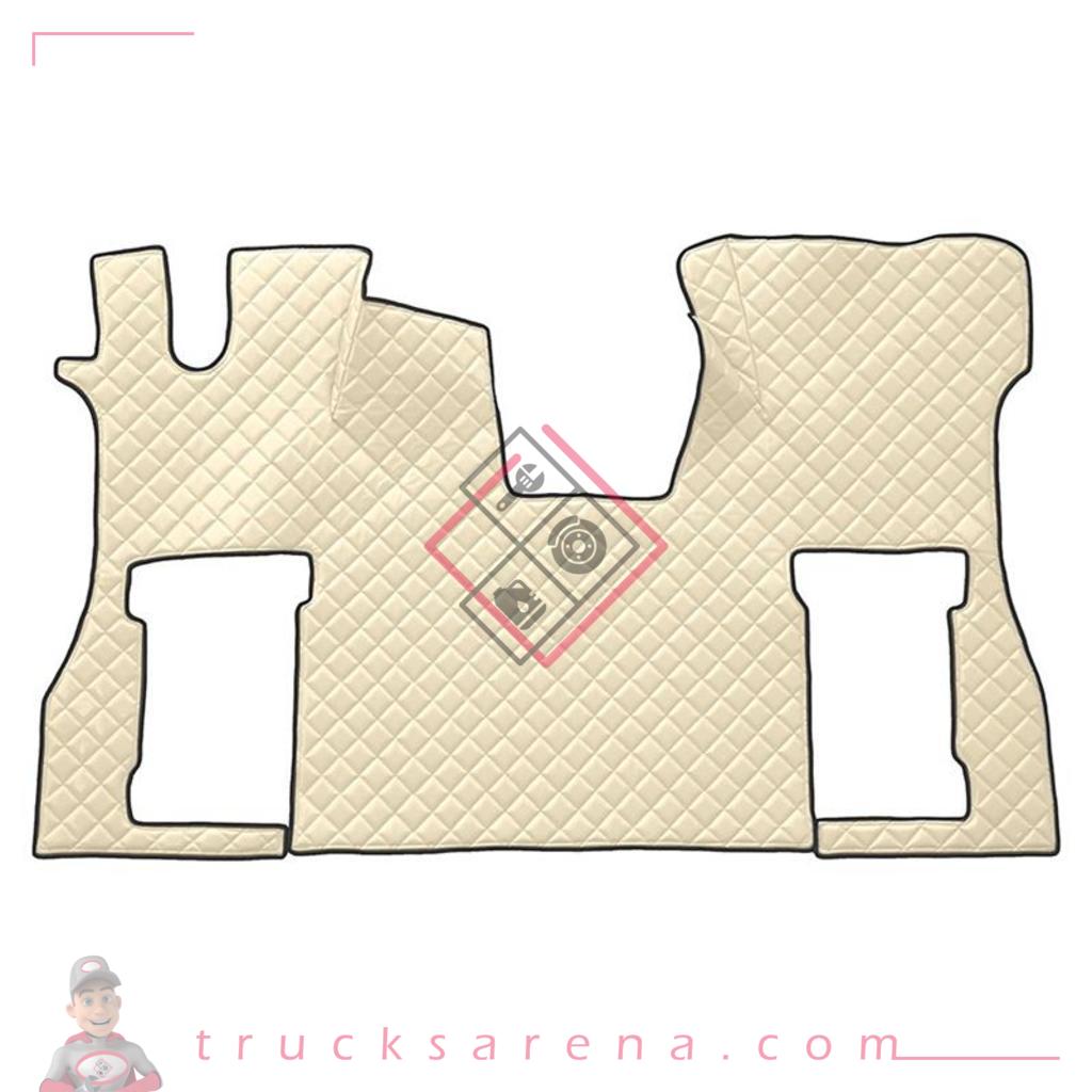 Tapis unique en Skeentex - Crème - compatible pour Scania S Serie 7 - New Generation (11/16>) no tunnel, pneumatic passenger seat - LAMPA