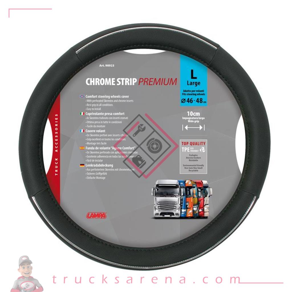 Chrome Strip, couvre-volant en Skeentex - L - Ø 46/48 cm - LAMPA